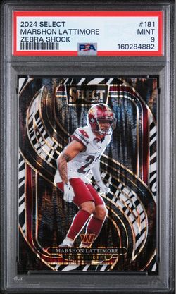 2024 Select Marshon Lattimore Zebra Shock PSA 9