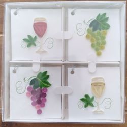 8 -PIECE WINE THEMED QUILLING CARD TAGS **BRAND NEW**