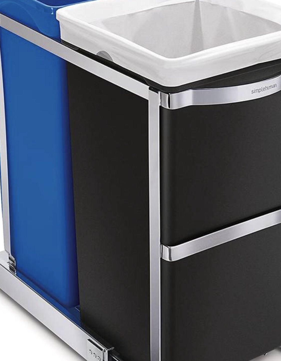 SimpleHuman Dual Compartment Under Counter Trash Bin - New!