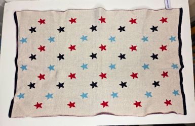 Stars And Stripes Knit Patriotic Kitchen Hand Towel