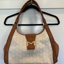 Michael Kors Vintage Monogrammed Canvas and Leather Hobo