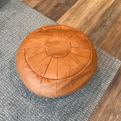 Leather Pouf