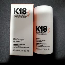 K18 Leave-In Molecular Repair Hair Mask – Unopened 50ml
