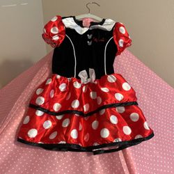 Minnie mouse velvet and satin dress
