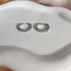 Sterling Silver Infinity Small Hoop Earrings