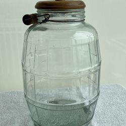 Country Store Glass Pickle Jar