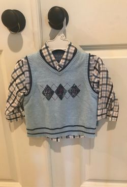 Button down shirt and vest