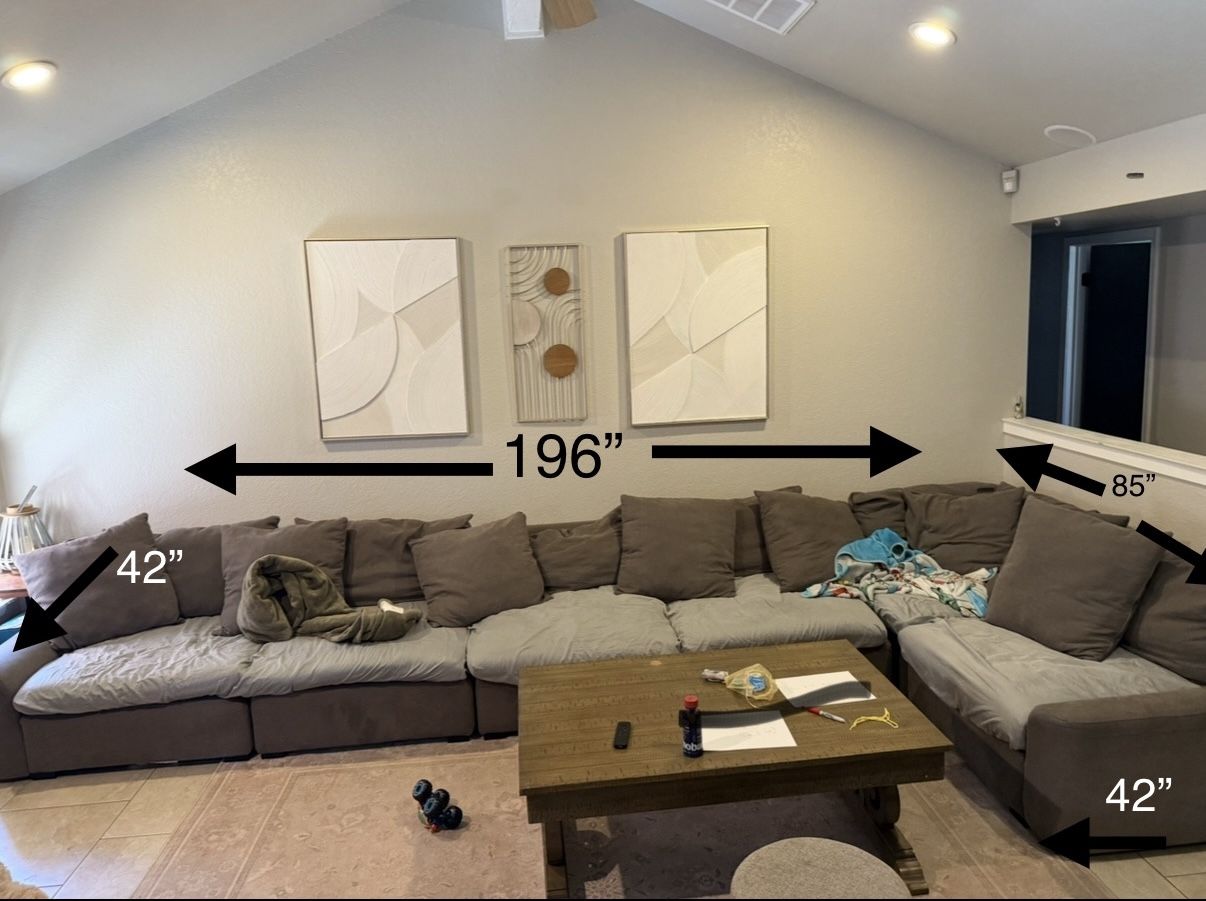 Large Sectional Deep Seating Couch
