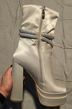 Satin booties