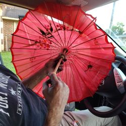 32 In. Oriental Ornamental Umbrella 
