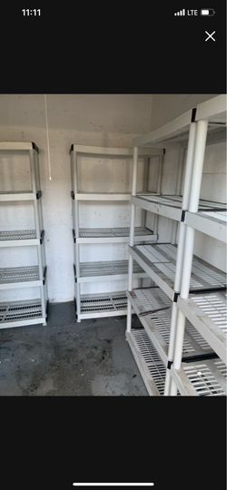 Plastic shelves