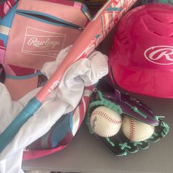 Girls Rawlings Tball Set