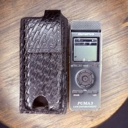 Olympus Puma 3 Law Enforcement Micro SD Voice Recorder w/ Leather Case