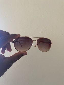 gold-tone metal aviator sunglasses