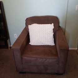 Brown Microfiber Sofa Chair