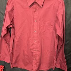 George Youth Boy XXL (18H) Red Button Up Lightweight Casual Shirt