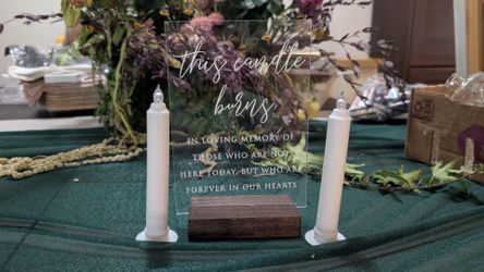 Electric memorial sign for wedding