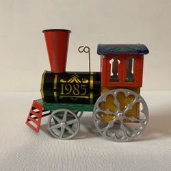 1985 Hallmark Keepsake Ornament - Tin Locomotive 4th in the Series Vintage