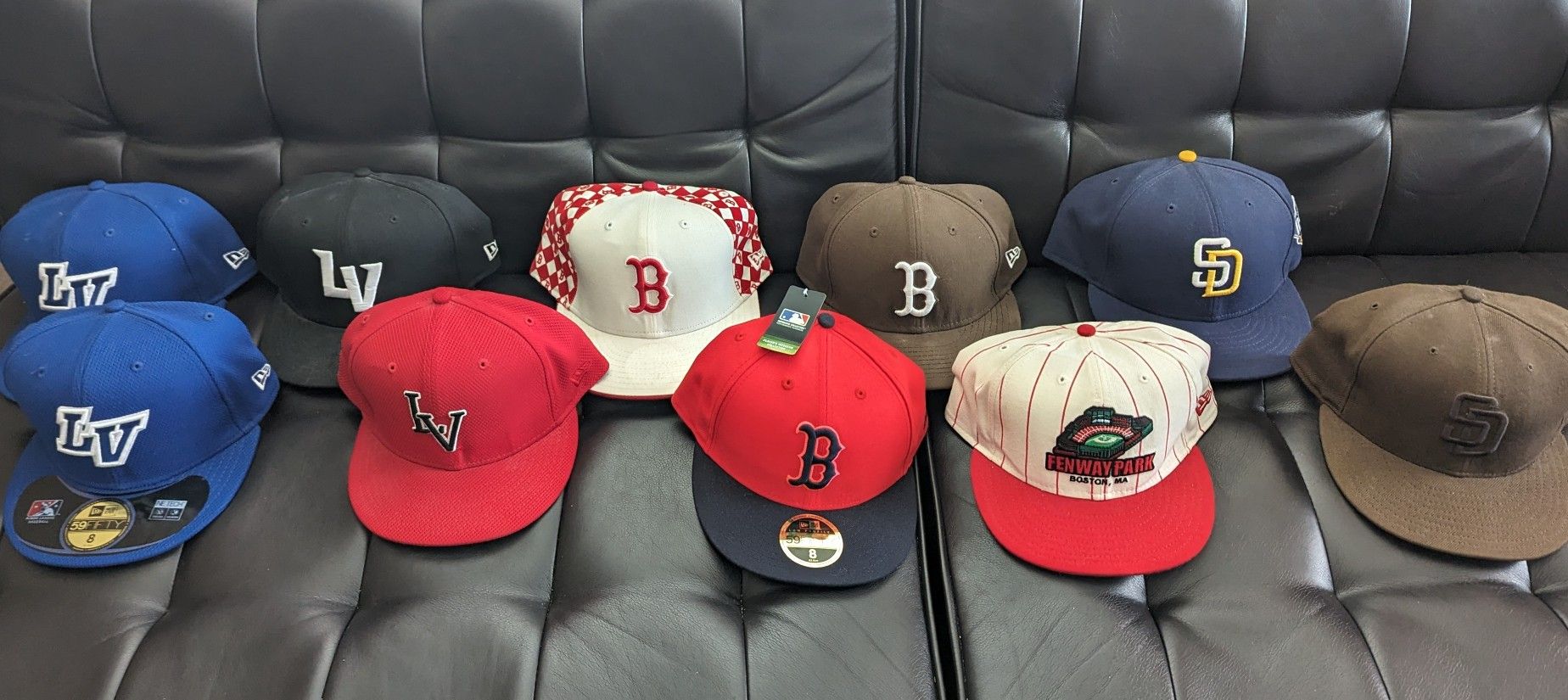 (9 HAT BUNDLE) NEW ERA 59 FIFTY SIZE 8