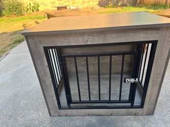 Wooden Dog Crate Furniture End Table
