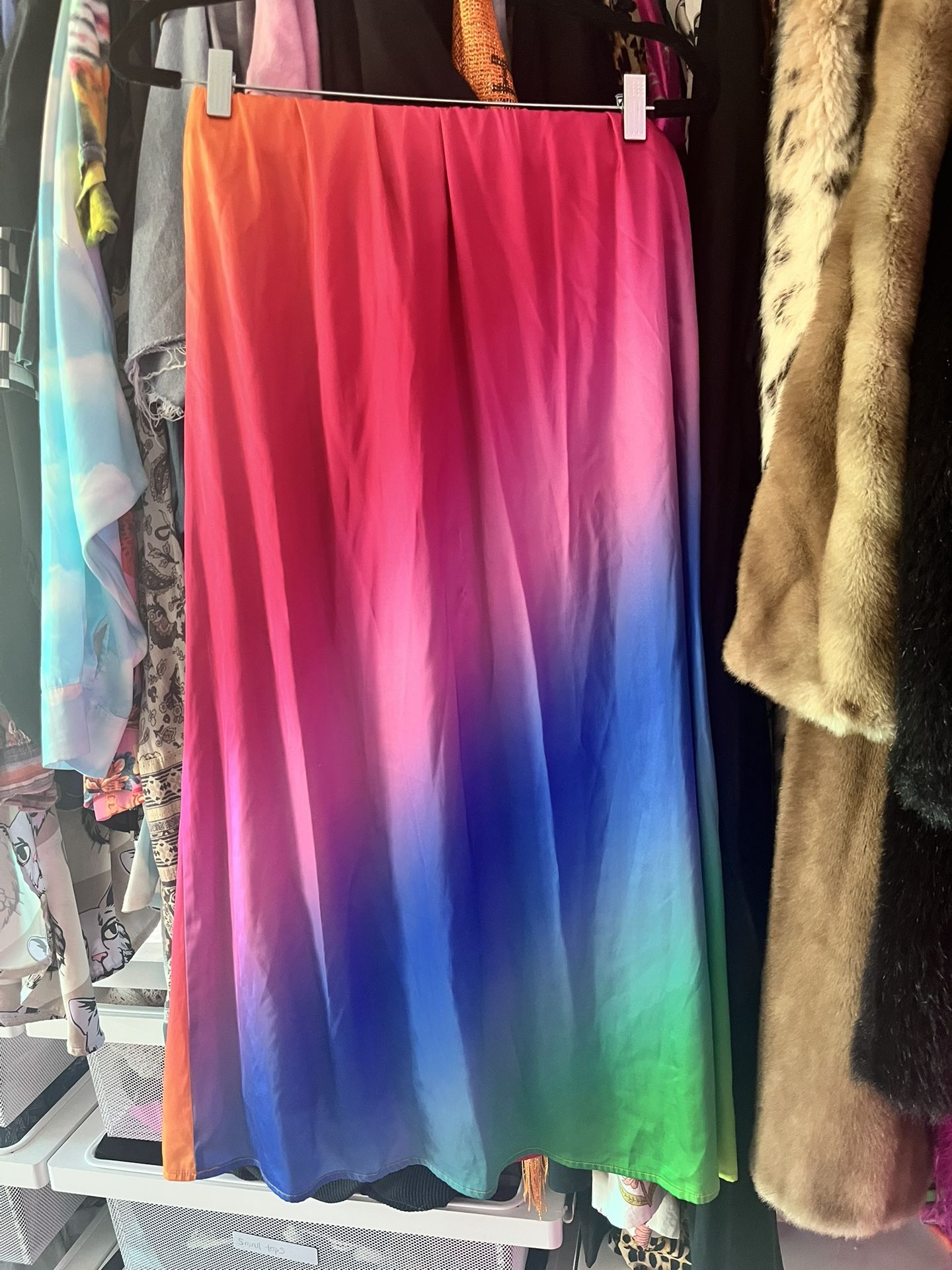 Dressed In Lala Rainbow Skirt L