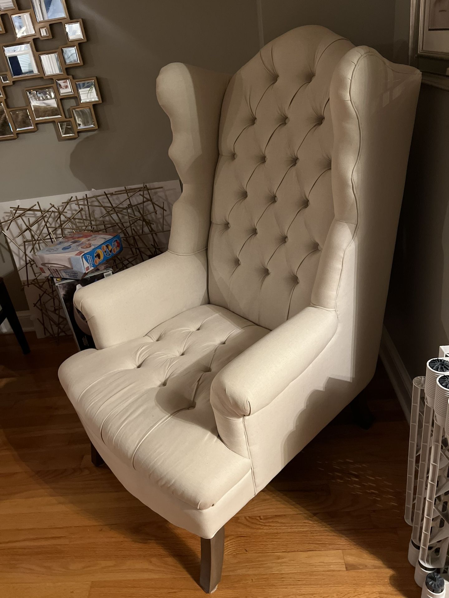 Tufted Wingback Armchair