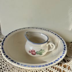 Pfaltzgraff Summer Garden – Large Salad Bowl + Gravy Boat Set