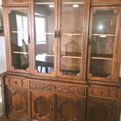 Vintage Teakwood China Cabinet