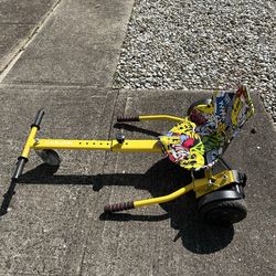 Hover board, charger and cart attachment