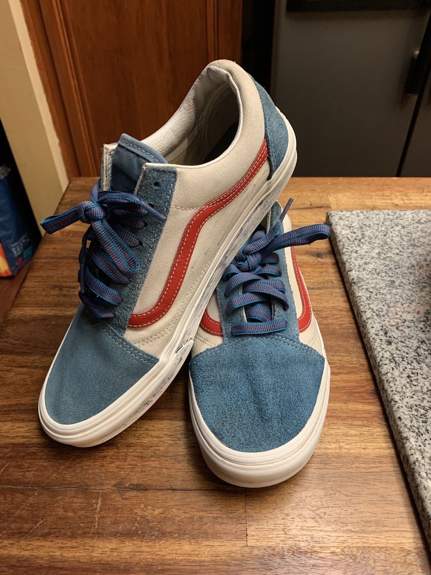 Vans, Tennis Shoes, Suede, And Canvas