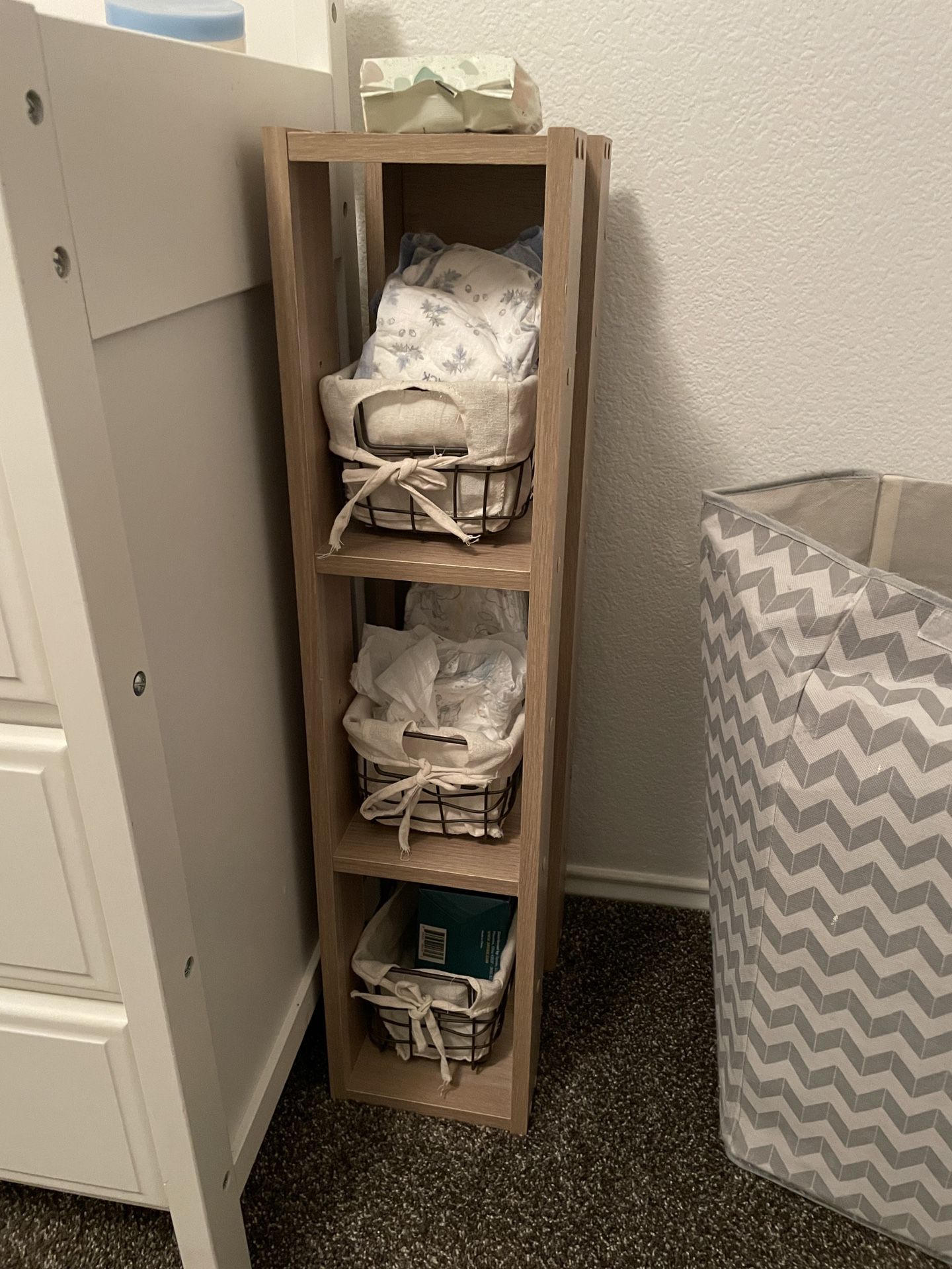 Diaper Shelf With Baskets