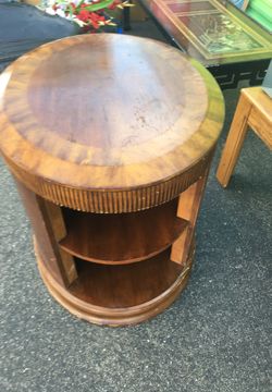 All wood end table