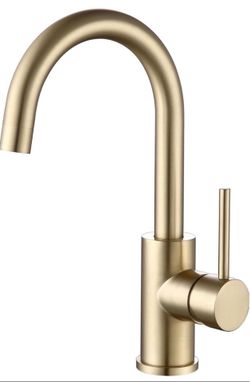 Brushed Nickel Bar Sink Faucet Single Handle, Single Hole Bathroom Sink Faucet with Sprayer, Prep Wet Small Faucet for Kitchen/RV/Vanity, Bathroom Fau
