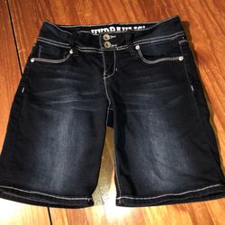 Hydraulic Size 7/8 Embellished Denim Shorts