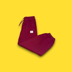 Air Jordan Flight Sweatpants Mens Small Burgundy Loose Fit Joggers Baggy Y2K