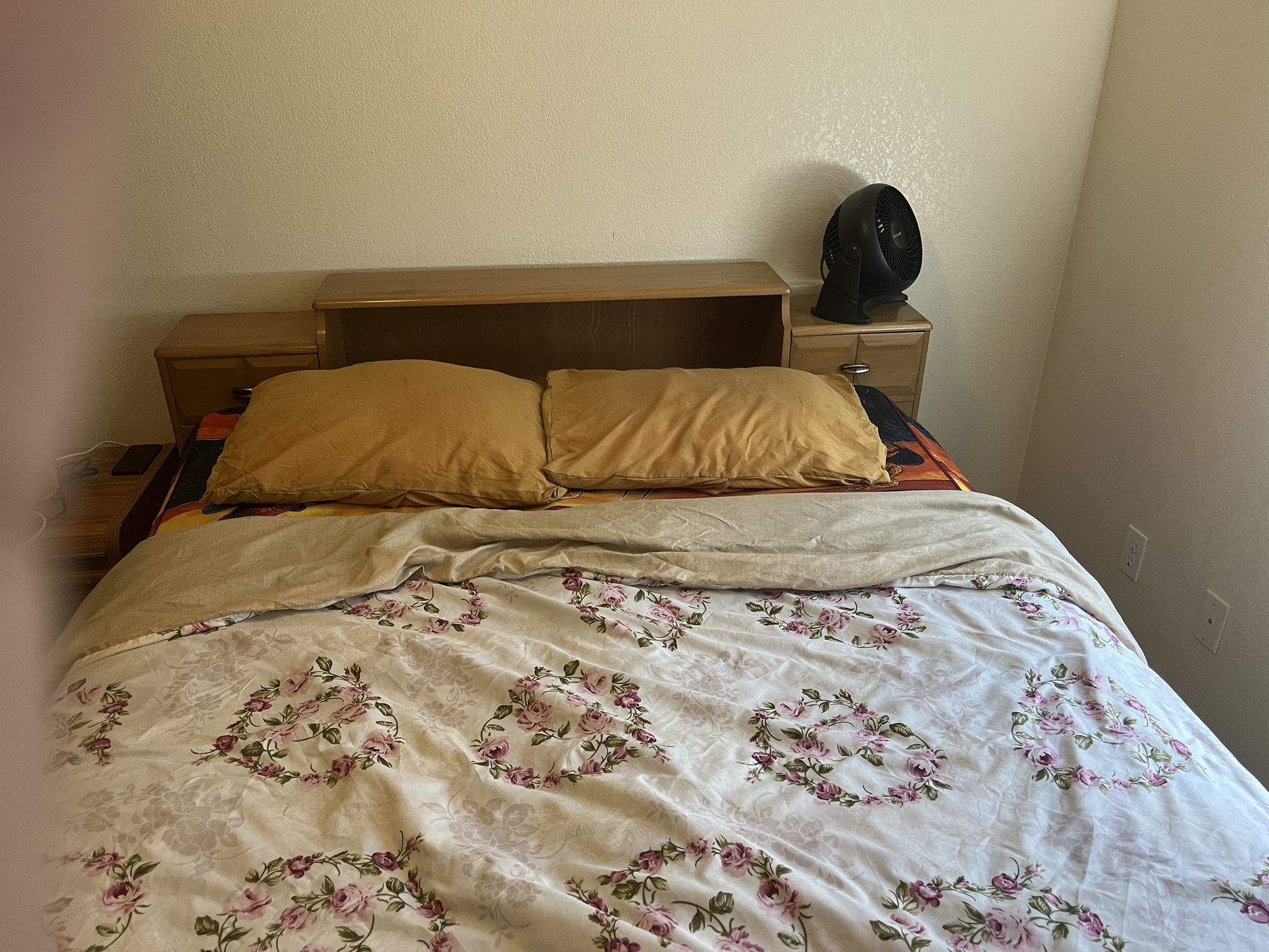 Bed with frame mattress included