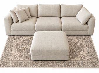 Thomasville modular sectional W/ ottoman
