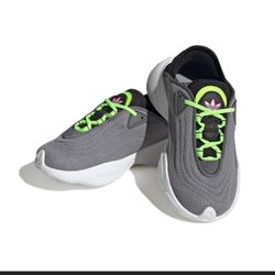 Adidas Adifom Sltn Grey Three Preschool Unisex Shoes, Grey/Green 6K