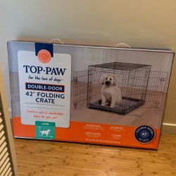 42” Brand New Double Door Dog Crate
