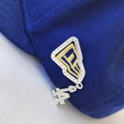 Silver LA Charm New Era Shadow Logo PIN