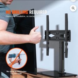 Universal Swivel TV Stand Mount Height Adjustable Portable Floor Stand for 32 to 55 Inch TVs with Tempered Glass Base for Bedroom Living Room

New in 