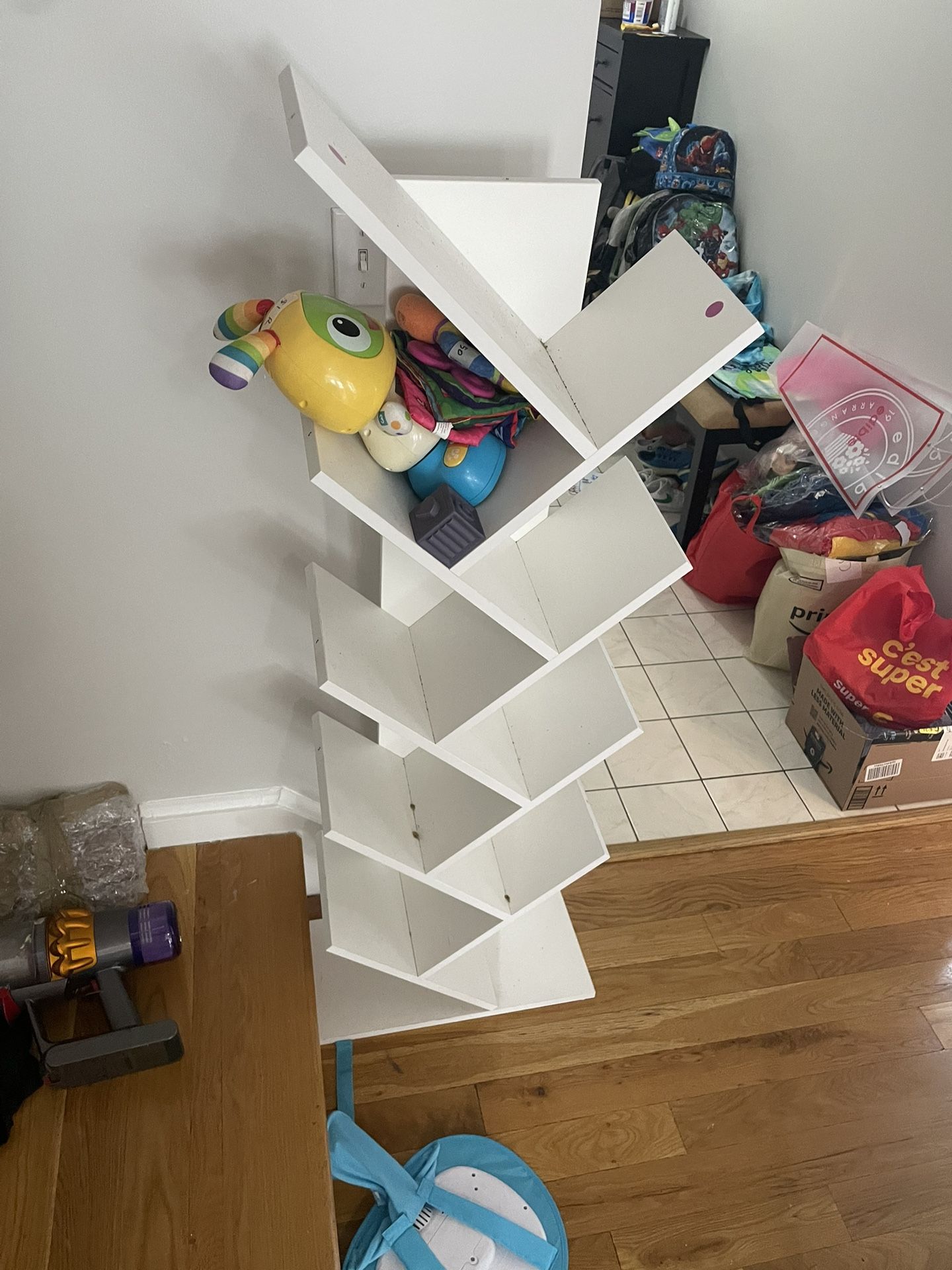 Artsy White Bookshelf. $25