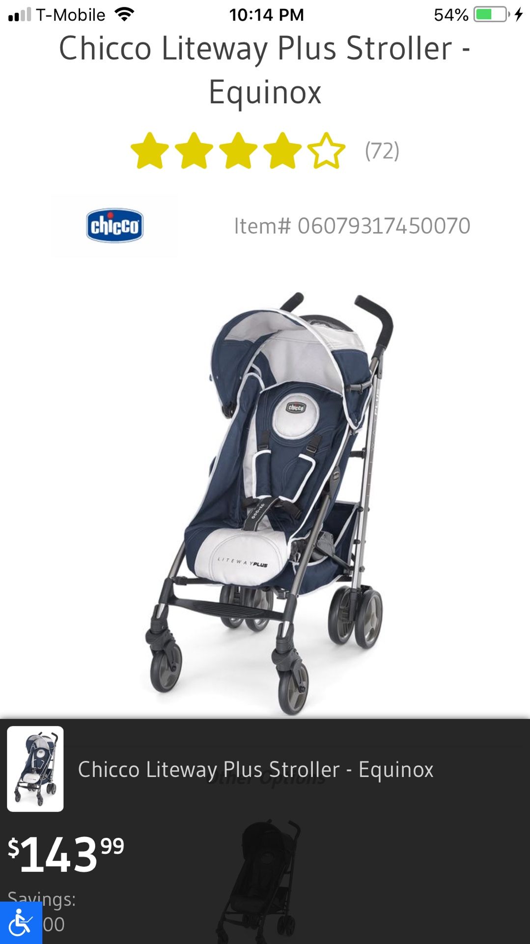 Stroller equinox plus top