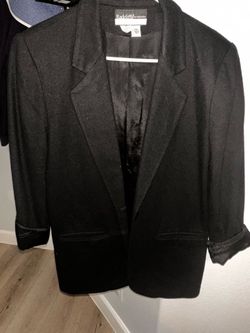 Radcliffe Wool Black Blazer with Satin Lining