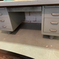 Mid Century Metal Desk