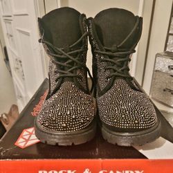 Sparkly Black Boots (Rock & Candy Brand) 💎
