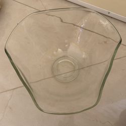 Large Modern Clear Glass Bowl