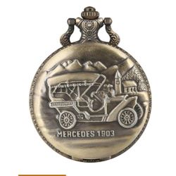 Retro Rare Mercedes 1903 Bronze Pocket Watch Intricate Craftsmanship Timepiece Antique Classic!