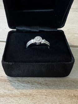 CHARRIOL Diamonds Round Cut 18k White Gold Double Cable Band Ring — Size 7