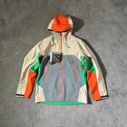 Arcteryx Cream Hooded Stand Collar Jacket